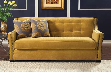 SM2211 Federico Sofa in Gold Tone Fabric w/Options