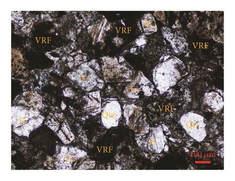 Thin Section Images And Core Photographs Of Sandstones Pore Space Is