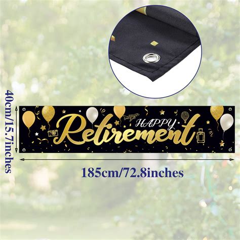 Buy Happy Retirement Banner Horizontal Large Happy Retirement Sign