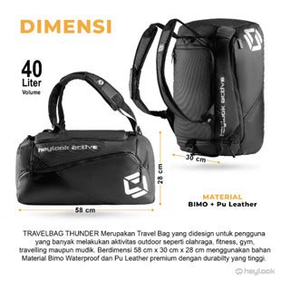 Jual Heylook Official Travelbag Pria Multyfungsi In Thunder