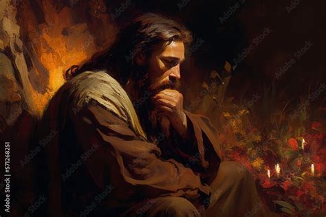 Jesus Christ Praying In The Garden Of Gethsemane Stan