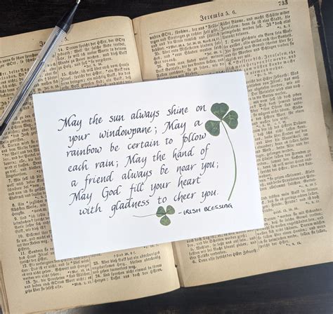 Irish Blessing Card, Calligraphy Cards, Handmade Cards, Christian Cards ...