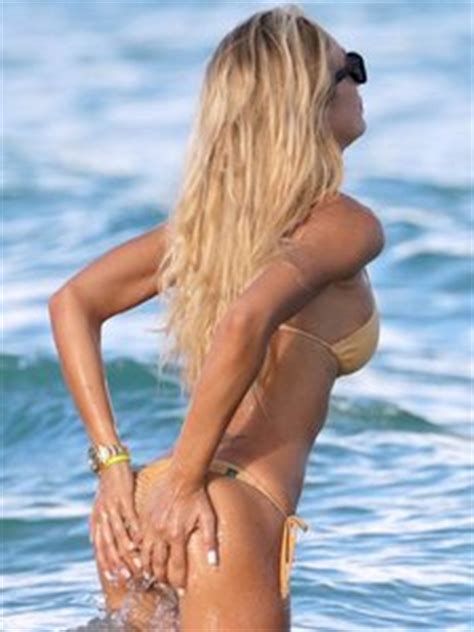 Laura Cremaschi Golden Thong Bikini On The Beach In Miami Splash News NEW LQ