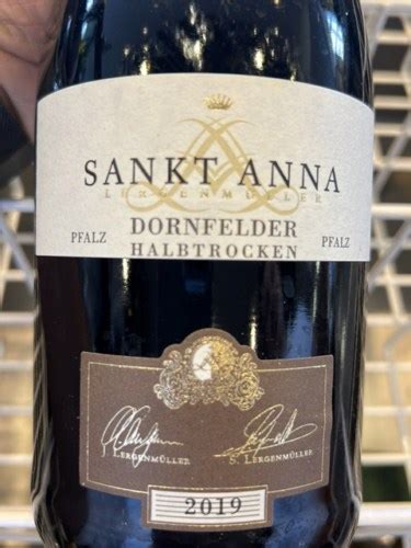 Sankt Anna Dornfelder Halbtrocken Vivino Us