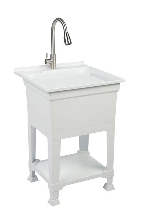 Ruggedtub All In One Laundry Sink With Faucet Narrow Classic Granit 18