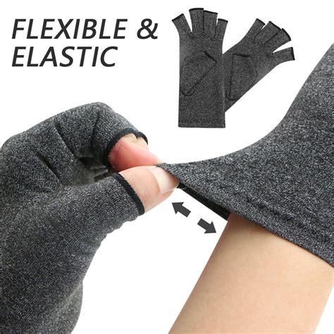 Fingerless Compression Gloves Cure Pain Relief Anti Arthritis Brace