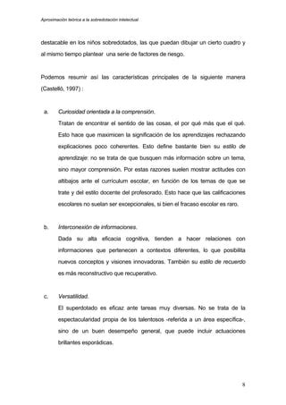 CARACTERÍSTICAS DE LA SOBREDOTACIÓN INTELECTUAL PDF