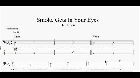 The Platters Smoke Gets In Your Eyes Bass Tab Youtube