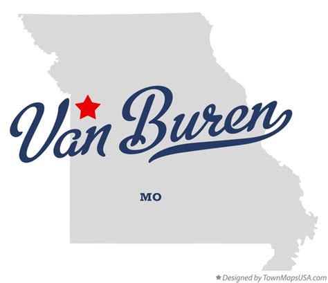 Map of Van Buren, Jackson County, MO, Missouri