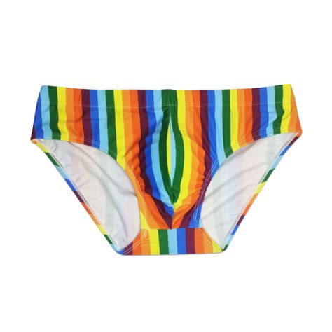 Pride Rainbow Swim Briefs Queer In The World The Shop