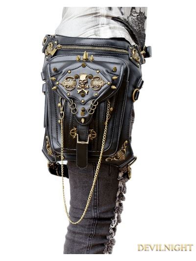 Gothic Cyberpunk Steampunk Skull Waist Shoulder Messenger Bag