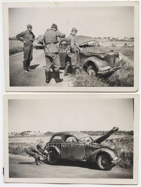 Fotos Wehrmacht Frankreich Front Pkw Opel Mit Emblem Luftwaffe Schwinge