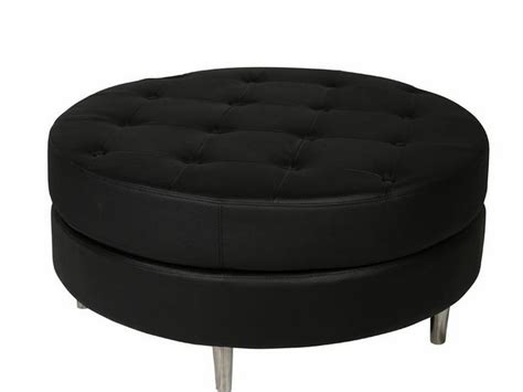 Black Round Ottoman Home Design Ideas