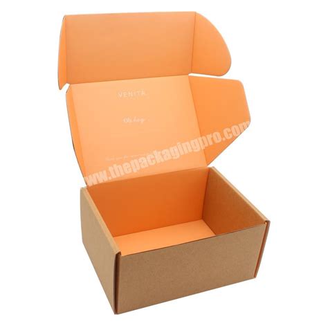 Custom Cmyk Color Printing Kraft Yellow Corrugated Shipping Packaging Box