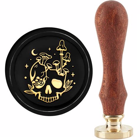 Amazon Craspire Skull Wax Seal Stamp Mushroom Sealing Wax Stamps