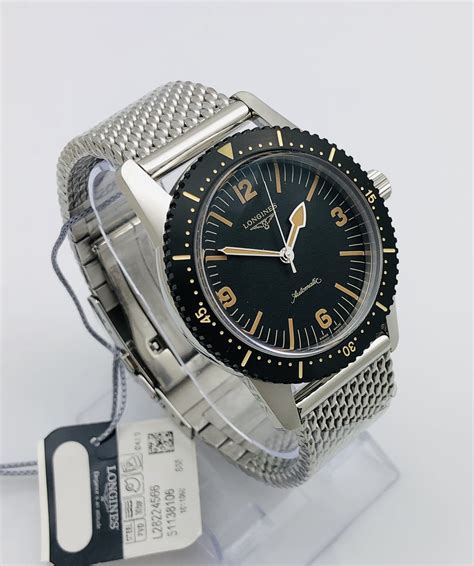 Longines Heritage Skin Diver 300m1000ft Mens Automatic Stainless Steel