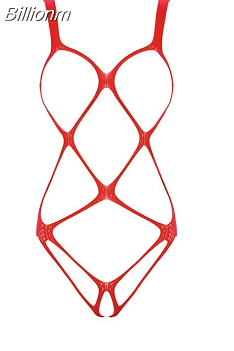 Billionm Size Lingerie Bodysuit Underwear Open Crotch Women Sleepwear Sexy Transparent Fetish