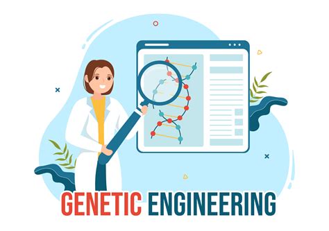 Genetic Engineering And Dna Modifications Illustration With Genetics