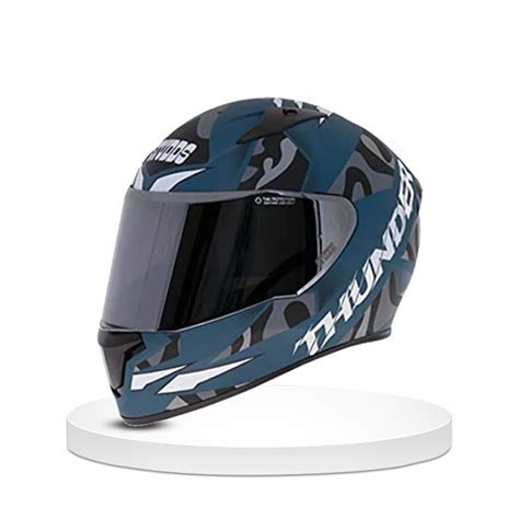 Studds Thunder D7 Army Full Face Bick Helmet Navy Blue