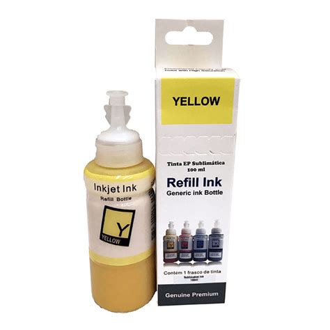 Refil Tinta Sublim Tica Epson Yellow Ml Top Recargas Cartuchos