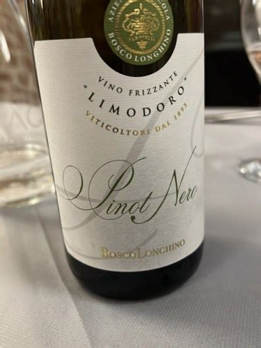 Bosco Longhino Limodoro Pinot Nero Delloltrep Pavese Frizzante