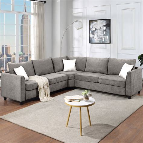 Latitude Run® 100100 Big Sectional Sofa Couch L Shape Couch For Home