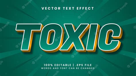 Premium Vector Toxic Editable Text Effect With Simple And Metallic