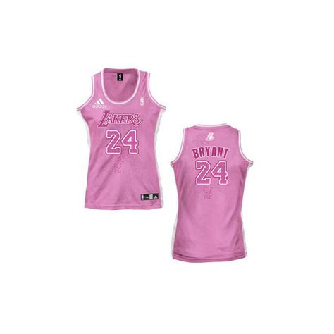 Womens Los Angeles Lakers Kobe Bryant Authentic Pink Fashion Adidas Jersey