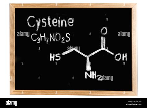 Tafel Mit Der Chemischen Formel Von Cystein Stockfotografie Alamy