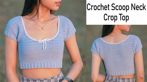 Crochet Scoop Neck Crop Top Crochet Crop Top Chenda DIY YouTube