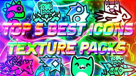 TOP 5 BEST EPIC ICON TEXTURE PACKS FOR GEOMETRY DASH 2.11 [#40 ...