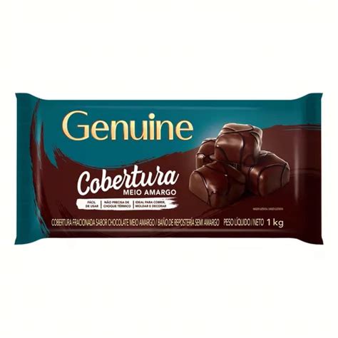 Cobertura Fracionada Genuine Chocolate Meio Amargo Sem Gl Ten Kg