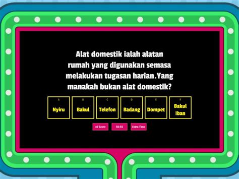 Alat Domestik Atau Perhiasan Diri Gameshow Quiz