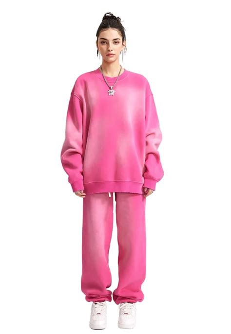 Custom Trendy Pink Oversized Sweatshirt