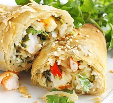 Baked Prawn Spring Rolls Recipe Olivemagazine