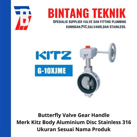 Jual Butterfly Valve Kitz 3 Inch Aluminimum Gear Handle Shopee Indonesia