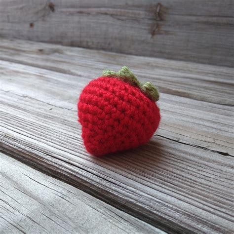 Crochet Strawberry Keychain Strawberry Plush Bag Charm Etsy