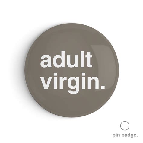 Adult Virgin Pin Badge Greetings From Hell