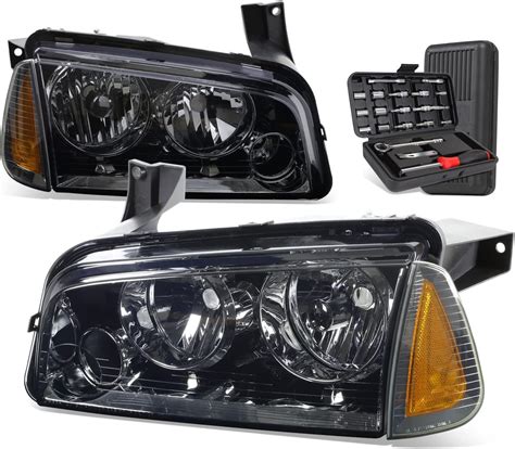 Amazon Auto Dynasty Oe Style Smoked Housing Amber Corner Headlight