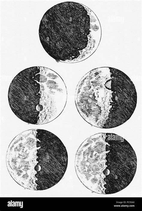 37 Galileos Sketches Of The Moon Stock Photo Alamy