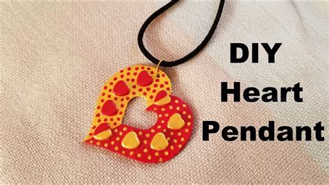 How To Make A Heart Pendant Using Air Dry Clay Valentines Day T Diy Jewelry Making