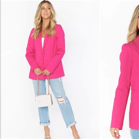 Show Me Your Mumu Major Blazer Hot Pink Suiting Gem