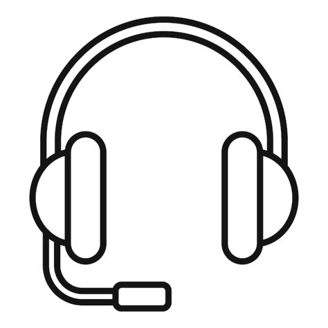 Premium Vector Headset Icon Outline Headset Vector Icon For Web