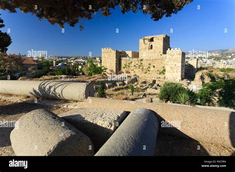 Lebanon, Byblos, archaeological site, Crusader Castle Stock Photo - Alamy