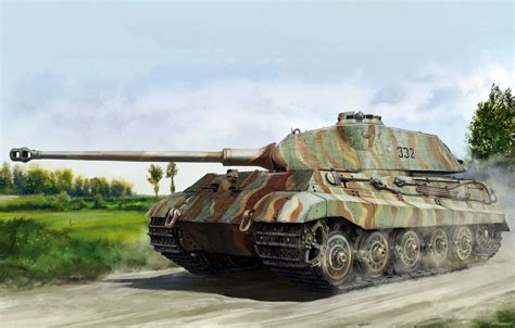 Wallpaper Figure Germany Tank Heavy Royal Tiger King Tiger Sd Car