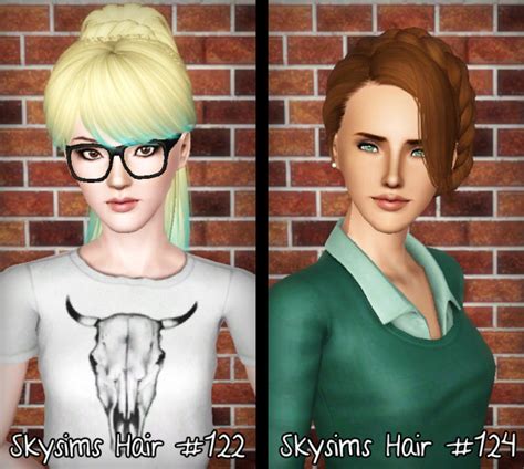 Skysims 122 And 124 Hairstyle Retextured The Sims 3 Catalog