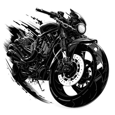 Premium Vector Harley Motorcycle Logo Studio Ghibli Style