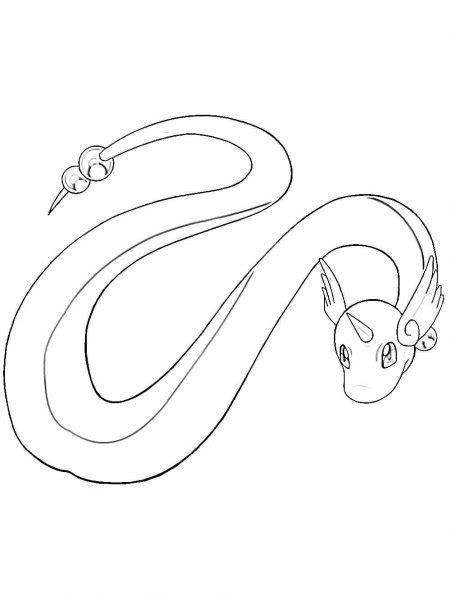 Dragonair Pokemon Coloring Pages Free Printable