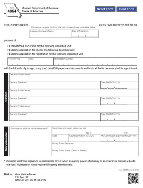 Free Missouri Power Of Attorney Forms 9 Types PDF Word