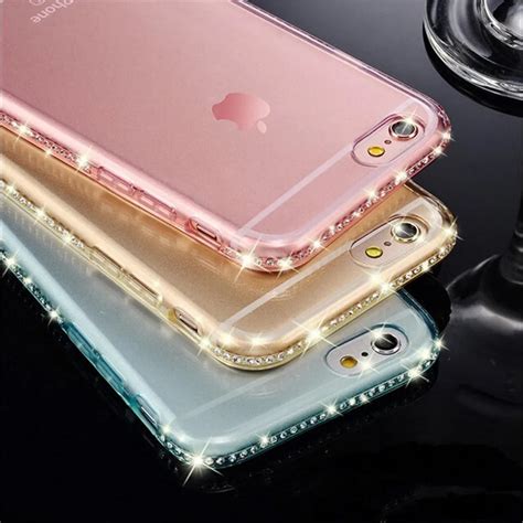 Uslion Diamond Bling Transparent Phone Case Cover For Iphone S Plus